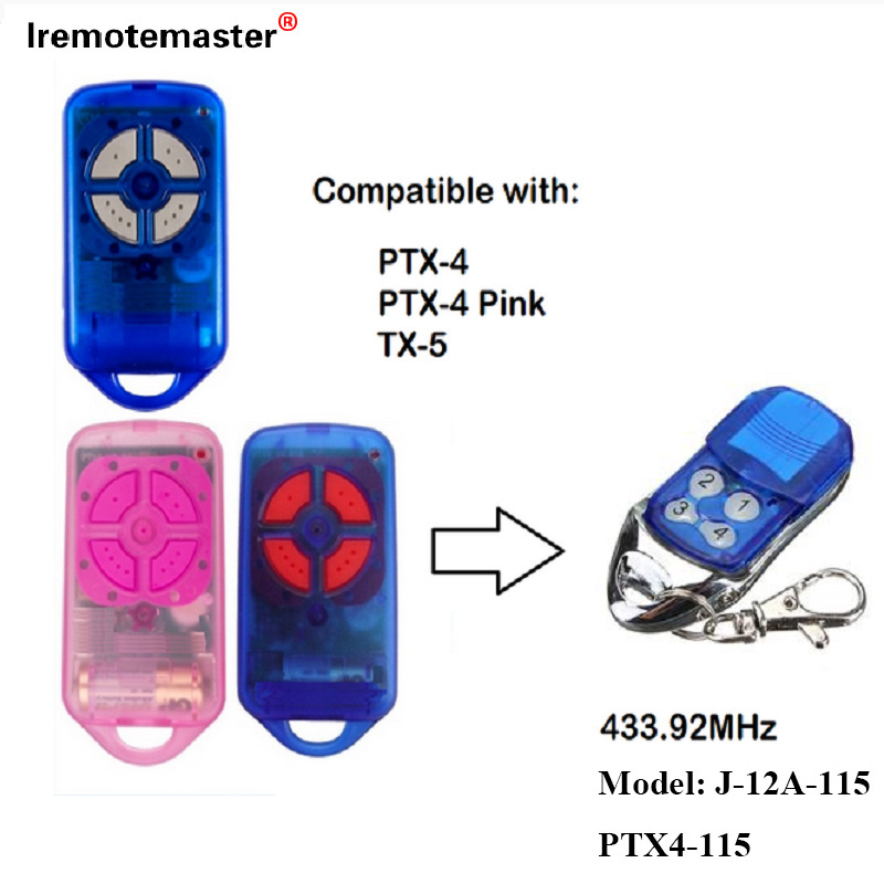 Por PTX4 433.92 MHz Rolling Code Garaĝa Pordo Teleregilo