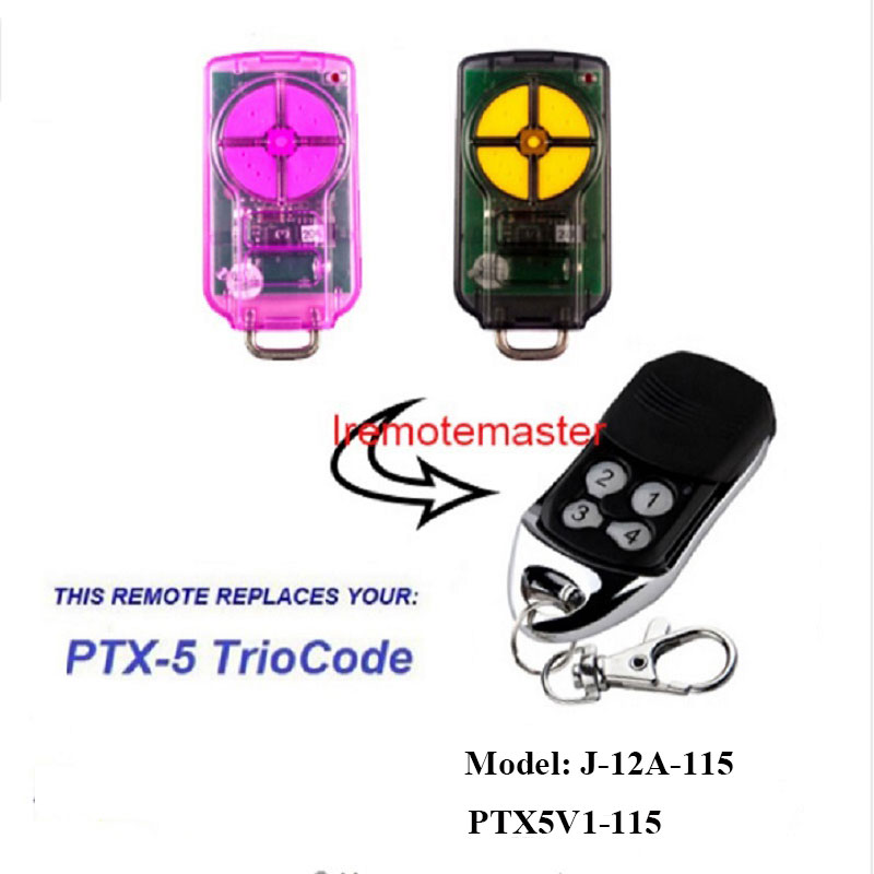 Por PTX5 V1 TrioCode Gate Fora Pordo Anstataŭaĵo 433.92MHz Ruliĝanta Kodo