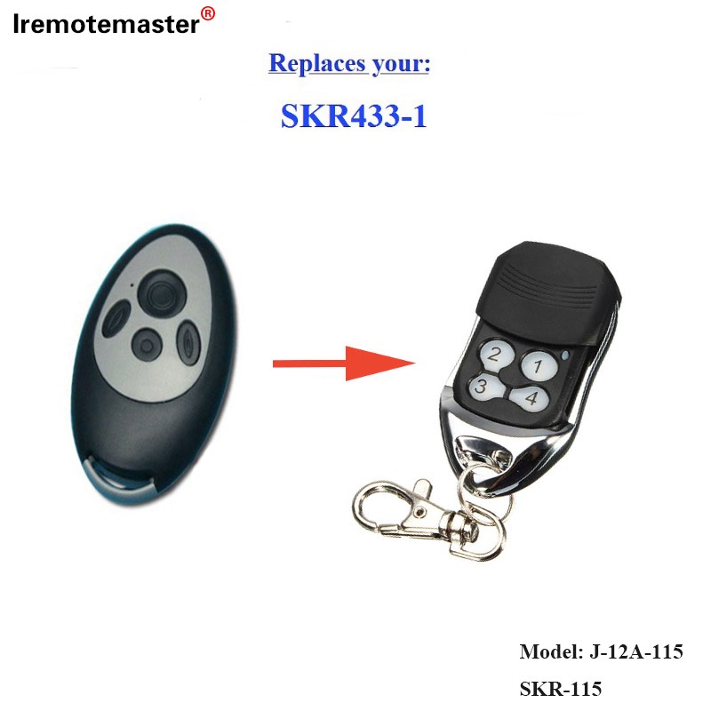 Por SKR433-3 anstataŭiga pordo de garaĝo teleregilo ruliĝanta kodo 433,92mhz